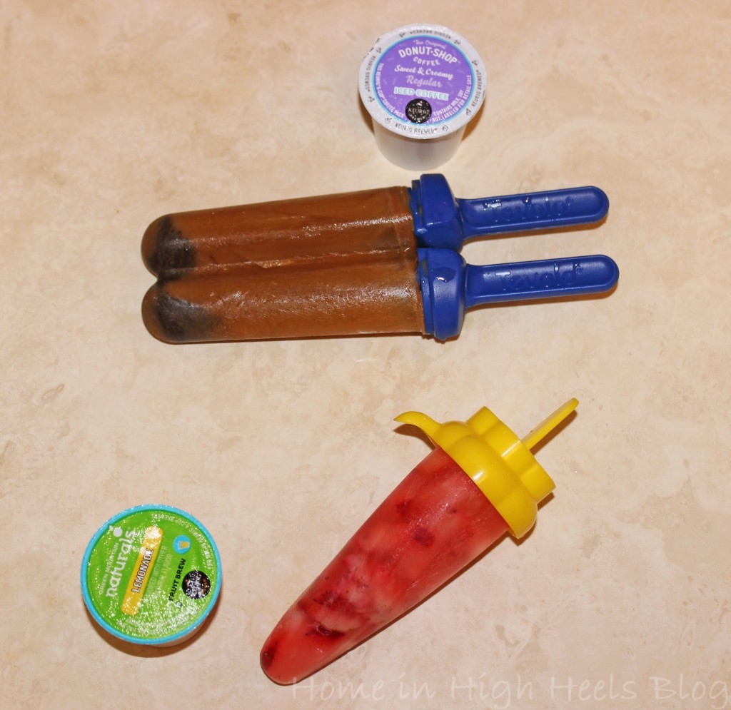 Quick Summertime Popsicle Ideas with Keurig #BrewOverIce! Strawberry Lemonade & Creamy Espresso Recipes!