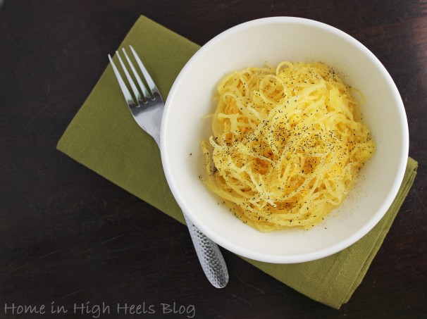How to Make the Perfect Spaghetti Squash Noodles from Home in High Heels Blog