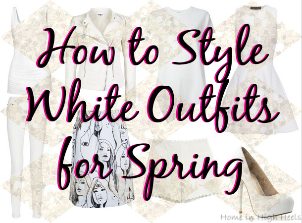 How to Style a White Outfit for Spring- Spring Trends & Fashion Tips! Accessorize with the biggest trends like fun stripes, colored suede, brass jewelry, & more! + GIVEAWAY!  from Home in High Heels