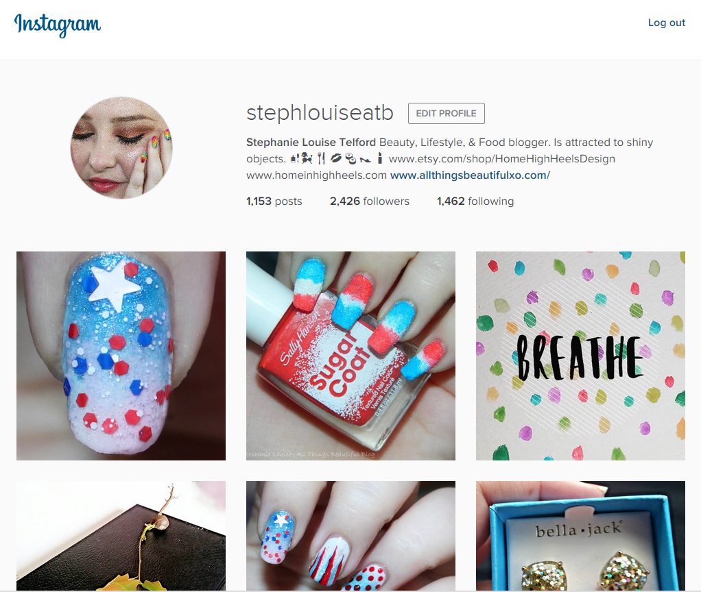 Instagram Account for @stephlouiseatb on Home in High Heels | www.homeinhighheels.com
