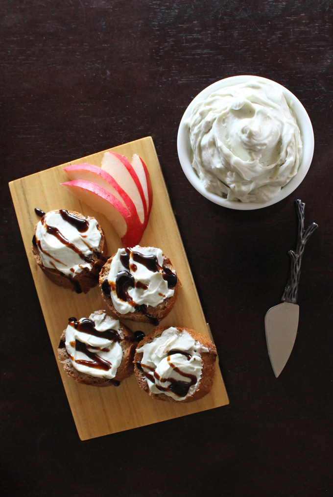 If you love blue cheese then this Creamy Whipped Bleu Cheese recipe will be your perfect match! Cheesy, luxurious, & a great topper, dip, or even sauce! Pair it with some balsalmic vinegar reduction & pears for the perfect crostini! Yum! Check out more recipes on Home in High Heels