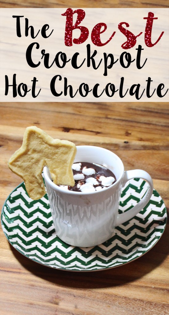 A simple recipe for the BEST slowcooker hot chocolate- a crockpot recipe perfect for a party! & a DIY tutorial for those cute over-the-mug cutout cookies too! I went with stars- but most shapes will work! Read more about lifestyle, food, & style on Home in High Heels