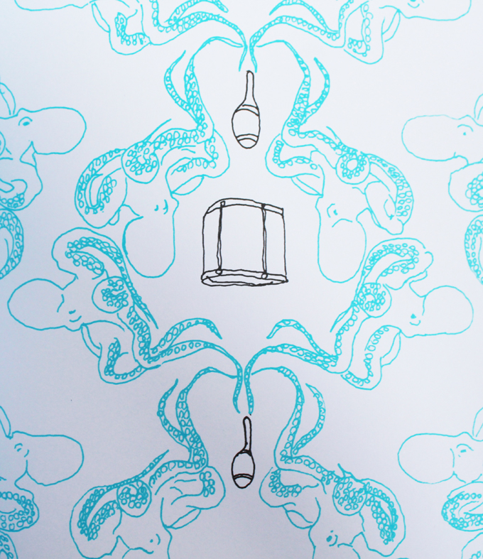 Every Little Thing is fabulously quirky coloring book that has lovely pictures often dealing with animals, plants, & 1980s inspired items. This is one of the octopus music pages! Check out more on Home in High Heels!