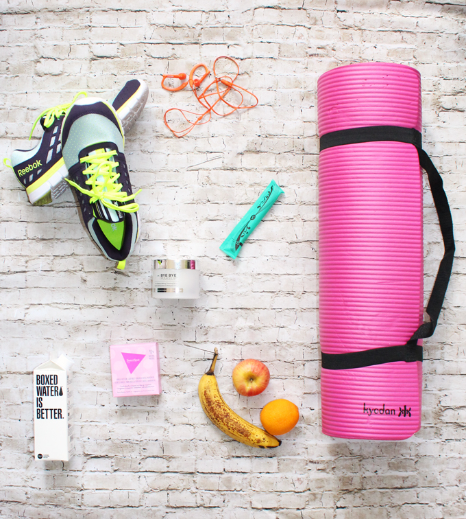 Quick Gym Bag Essentials- some of my absolute favorites I always keep in my bag! What are your must-haves for workouts? See more health, style, & recipe posts on Home in High Heels