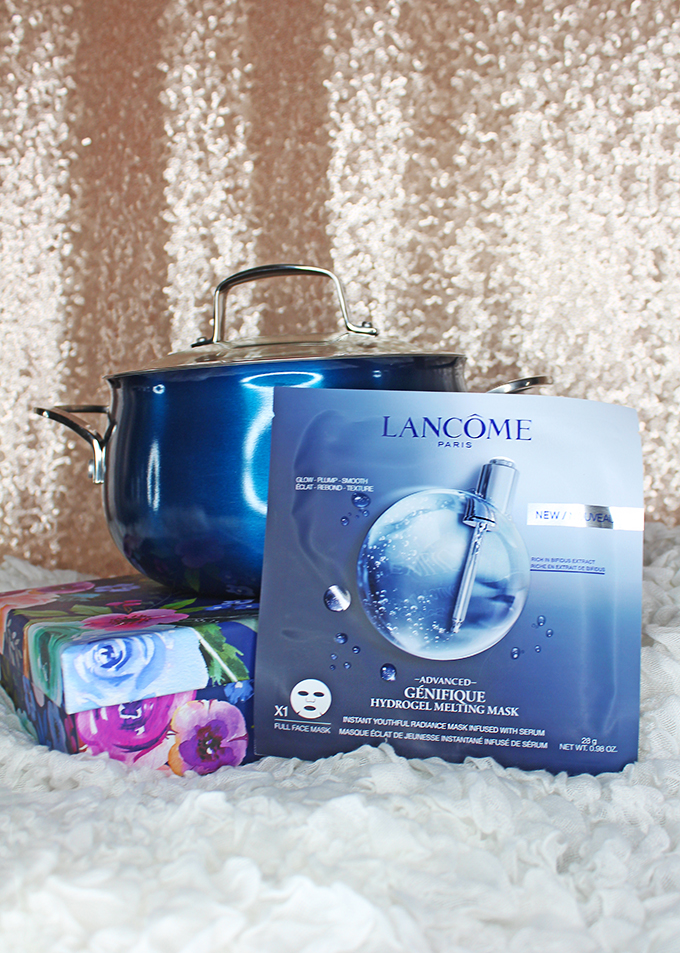 Lancome Genifique Melting Mask + Belgique Blue Melting Pot = Blue Melting Gift Duo 5 Ideas for Perfect Gifting Duos for Her - unique gift ideas that match a face mask with a corresponding gift for a unique twist on Home in High Heels