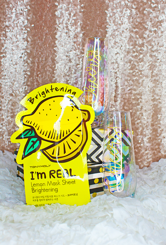 CHEERS Opal Bubble Drink Glasses + TonyMoly Lemon Facial Mask = Lemonade Themed Gift Idea 5 Ideas for Perfect Gifting Duos for Her - unique gift ideas that match a face mask with a corresponding gift for a unique twist on Home in High Heels