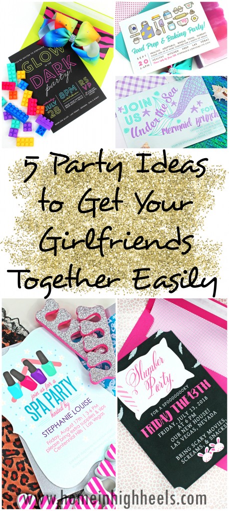 Putting together a party or brunch shouldn't be a hassle- it should be fun! Check out 5 simple ideas- from neons to mermaids to meals on Home in High Heels