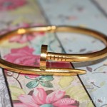 Add Some Construction to Your Look With this Nail Bracelet! This is a fun industrial touch that adds some glam without being the high price of Cartier. Check it out along with other lifestyle posts on Home in High Heels | www.homeinhighheels.com
