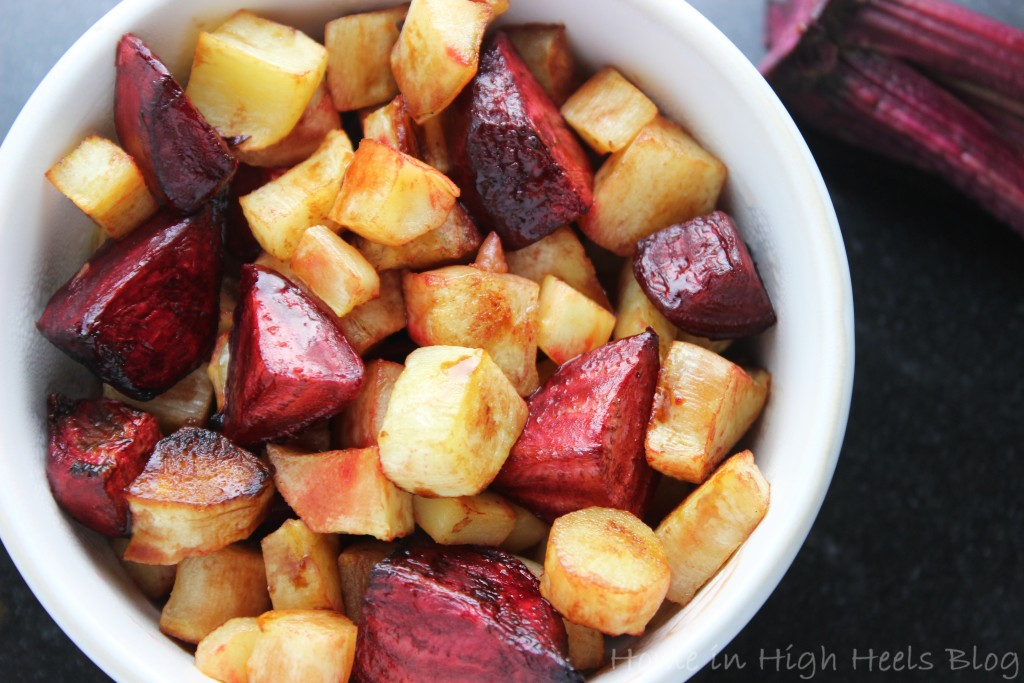 Roasted Turnips & Beets with Lemon make the Roasted Root Veggies Recipe - Perfection for Fall! on Home in High Heels | www.homeinhighheels.com