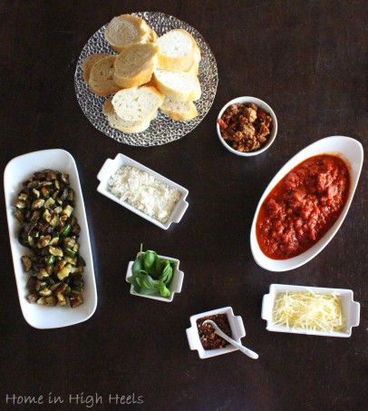 DIY Crostini Pizza Bar for an Easy Family Meal + some of my favorite topping ideas! Find out more including more dinner ideas & recipes on Home in High Heels | www.homeinhighheels.com