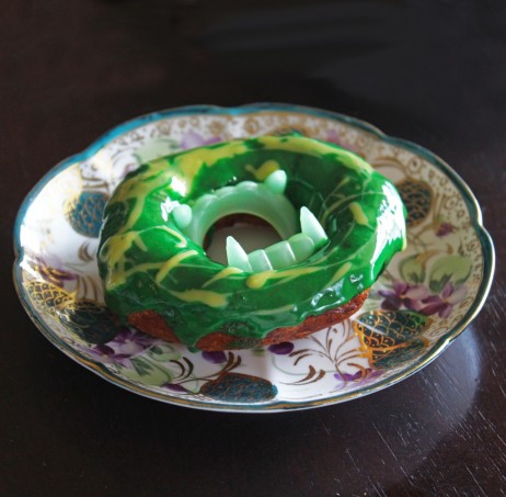 Check out this simple & quick recipe for biscuit donuts you can make at home- & learn how to make your very own Fanged Green Monster Quick Donuts -Spooky & Fun! Check out more lifestyle, food, & fun posts on Home in High Heels