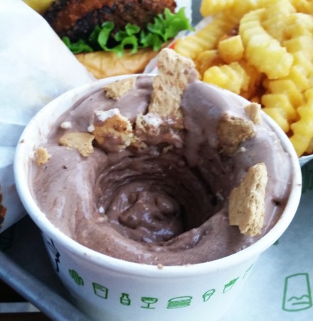 Shake Shake Restaurant S'Mores Custard Concrete The Summerlin Shake Shake Stole Our Hearts! Check out more details on Home in High Heels including the new location, specialty menu, & what we thought of the experience! | www.homeinhighheels.com
