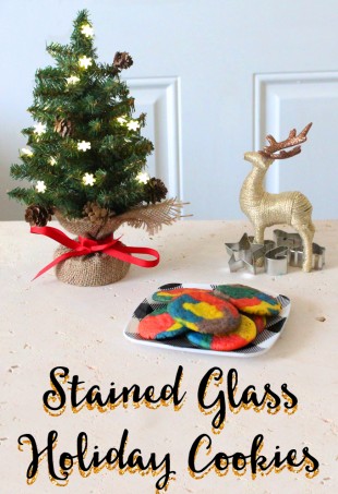 Want colorful, fun, rainbow cookies? How about making them without all the mess of icing or sprinkles? Here's my recipe & tutorial for Rainbow Stained Glass Cookies for the Holidays - perfect for Christmas, Hanukkah, & just about any holiday if you play with the color combos! Tons of fun to make & tasty to eat! Check out more great ideas on Home in High Heels