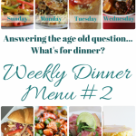 Weekly Dinner Menu #2 on Home in High Heels