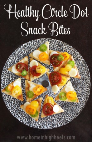 Circle Dot Bites Recipe- an Easy Appetizer or Snack! Check out more recipes, lifestyle posts, & DIY ideas on Home in High Heels
