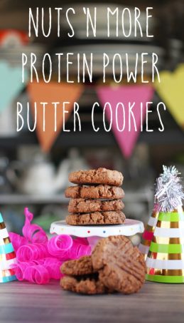 Nuts ‘N More Protein Power Butter Cookies Recipe- great for high protein, low carb, LCHF, & keto especially! See more recipe ideas on Home in High Heels
