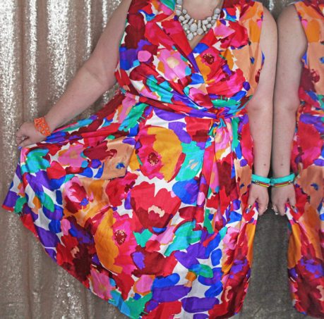 Floral V-Neck Watercolor Tie Spring Dress Styling Dresses for Spring with Ashley Stewart- Curvy fashion, shoes, & some extras! See more lifestyle, recipes, & style on Home in High Heels