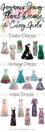 Spring Floral Dresses for Curvy Girls + How I Keep Them in Great Shape! Date night, maxi dresses, & vintage inspired picks too! See more lifestyle, fashion, & recipes on Home in High Heels
