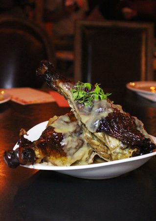 Searsucker Thanksgiving Slow Roasted Whole Bird Turkey Recently the Vegas Lifestyle Influencers had the opportunity to hop on over to Searsucker & enjoy a thanksgiving feast! Never been to Searsucker? The restaurant is located inside Caesars Palace on the Las Vegas Strip. It has a bit of a retro, unique vibe with seriously cool, eclectic accents. The food is described as "new American" & most of the items on the menu are completely unique or have a fun twist. Ready to see what they served up for an ALMOST traditional Thanksgiving meal? Keep reading to check it out on Home in High Heels