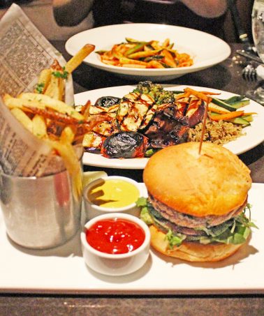 Glegan menu at Triple George Grill located just inside the Downtown Grand’s 3rd street corridor between Ogden and Stewart. In Downtown Las Vegas, see the Glegan Menu (Gluten-Free & Vegan) at Triple George Grill with a bonus pescetarian option on Home in High Heels