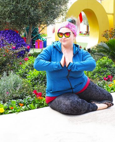 Relaxed Curvy Workout OOTD with Etonic Women's Victory Tights with pockets & Train-X Double Knit Jacket on Home in High Heels