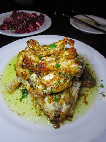 Frog Legs Entree Black, White, Red, & French! Oh La La Bistro Restaurant Recap in Las Vegas with Christmas in Paris Little Red Dress Curvy OOTD on Home in High Heels