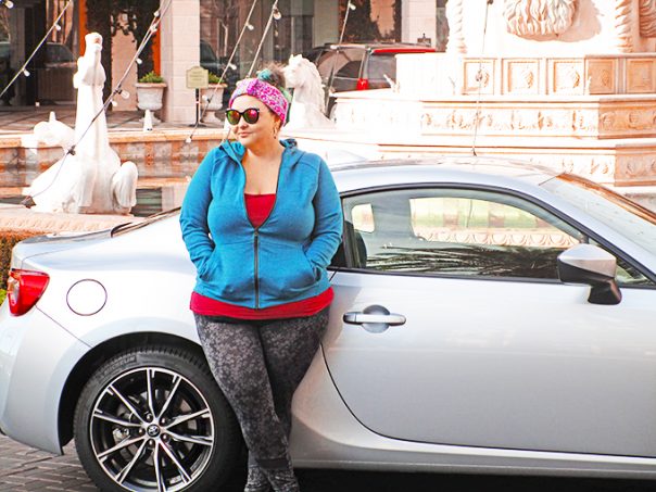 Relaxed Curvy Workout OOTD with Etonic Women's Victory Tights with pockets & Train-X Double Knit Jacket on Home in High Heels