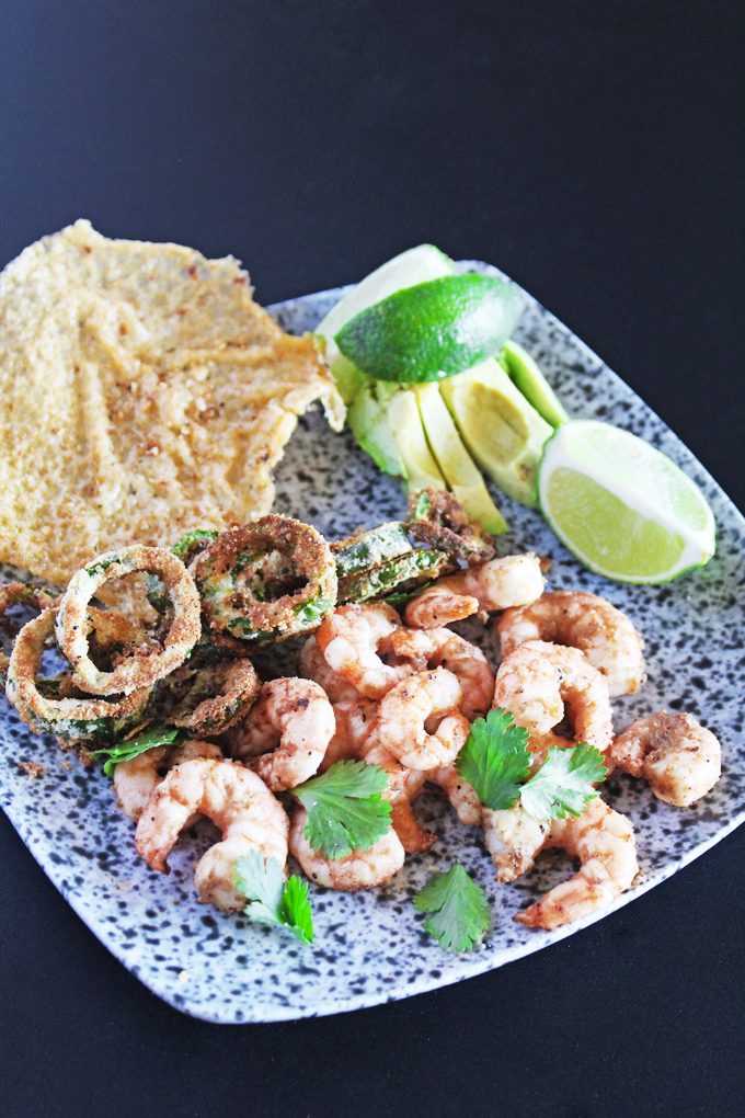 Air Fryer- Keto, Low-Carb, & Gluten Free Deconstructed Jalapeno Shrimp Tacos Recipe on Home in High Heels
