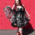 Styling the Most Beautiful Embroidered Sweetheart Floral Dress! Curvy / plus size dresses, accessories, & shoes on Home in High Heels
